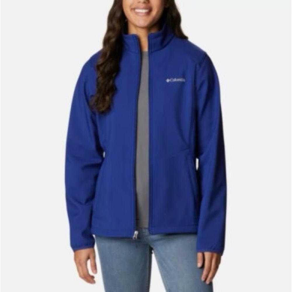 Columbia Women's Blue Water Resistant Soft Shell Jacket Size Medium